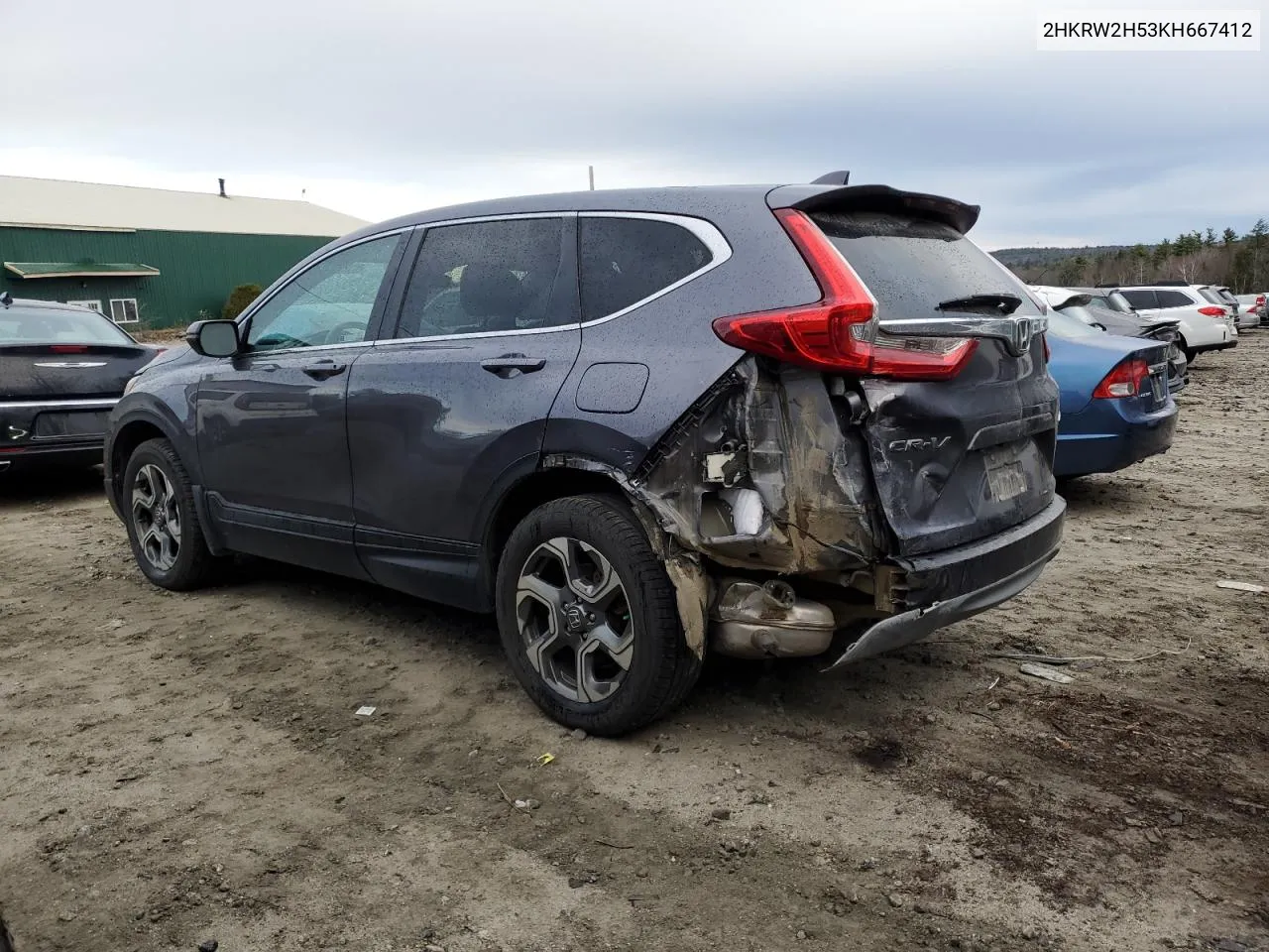 2019 Honda Cr-V Ex VIN: 2HKRW2H53KH667412 Lot: 81203454