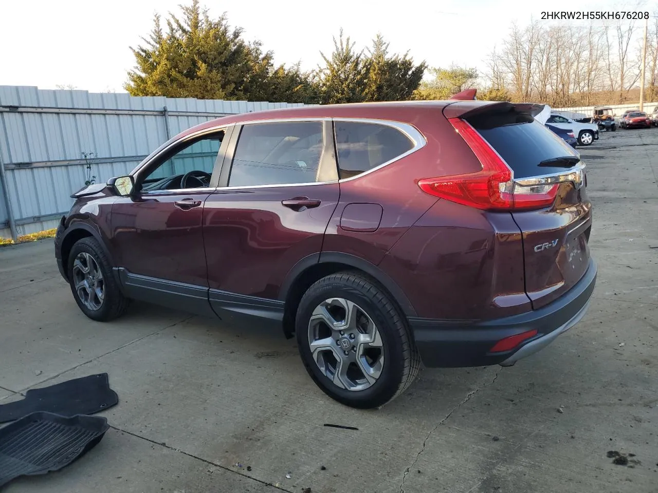 2019 Honda Cr-V Ex VIN: 2HKRW2H55KH676208 Lot: 81283154