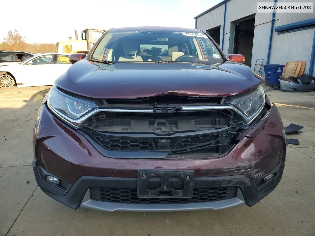 2019 Honda Cr-V Ex VIN: 2HKRW2H55KH676208 Lot: 81283154