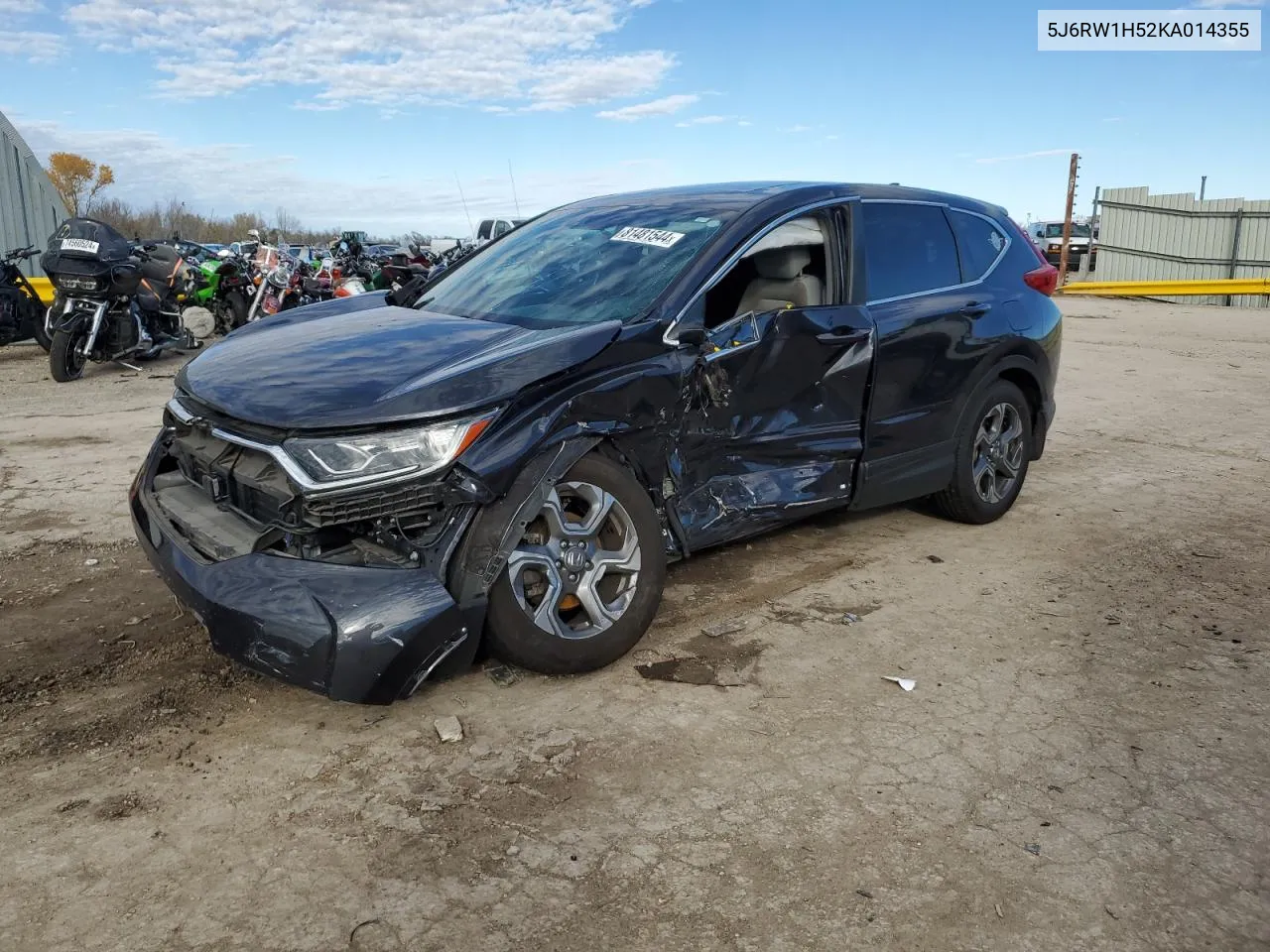 2019 Honda Cr-V Ex VIN: 5J6RW1H52KA014355 Lot: 81481544