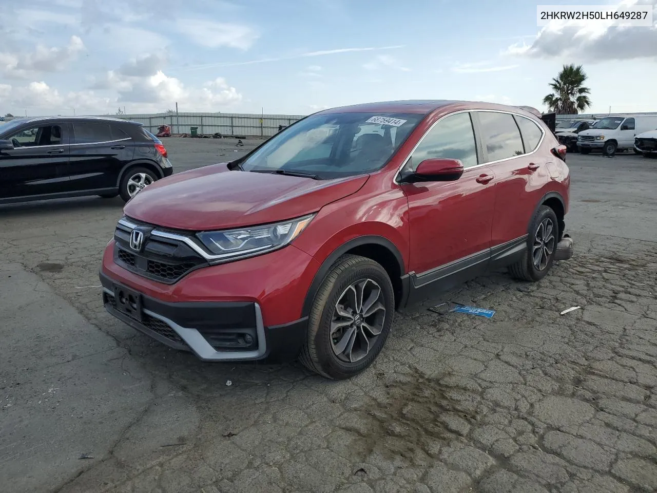 2020 Honda Cr-V Ex VIN: 2HKRW2H50LH649287 Lot: 68759414