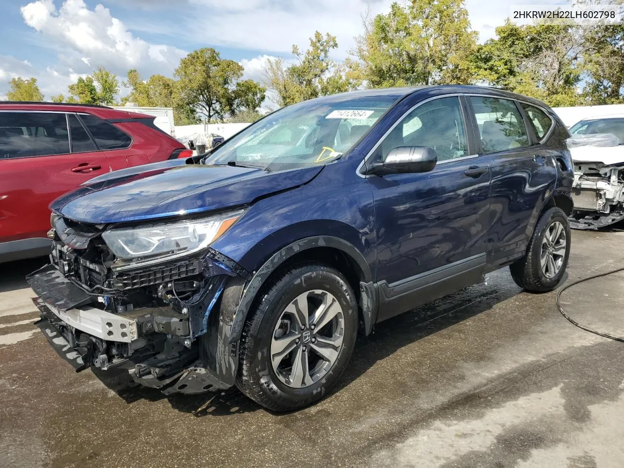 2020 Honda Cr-V Lx VIN: 2HKRW2H22LH602798 Lot: 71412664