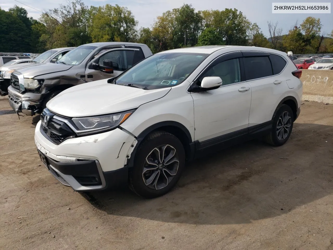 2020 Honda Cr-V Ex VIN: 2HKRW2H52LH653986 Lot: 71927864