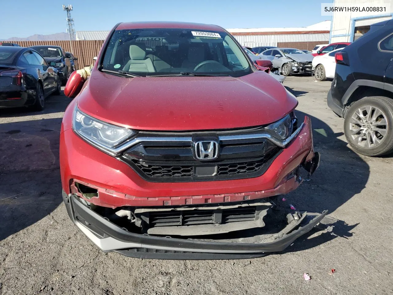 2020 Honda Cr-V Ex VIN: 5J6RW1H59LA008831 Lot: 72053084