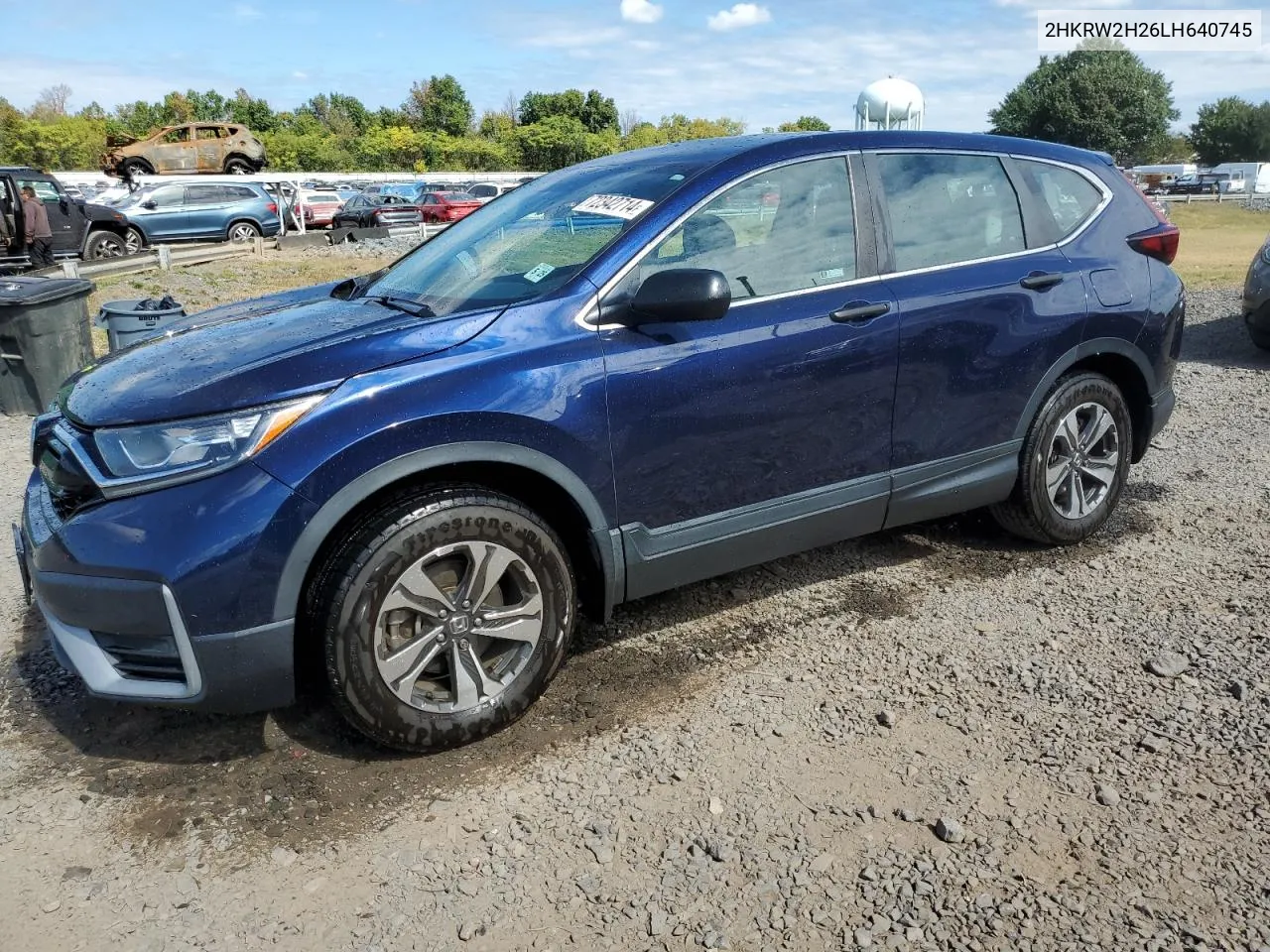 2020 Honda Cr-V Lx VIN: 2HKRW2H26LH640745 Lot: 72342714