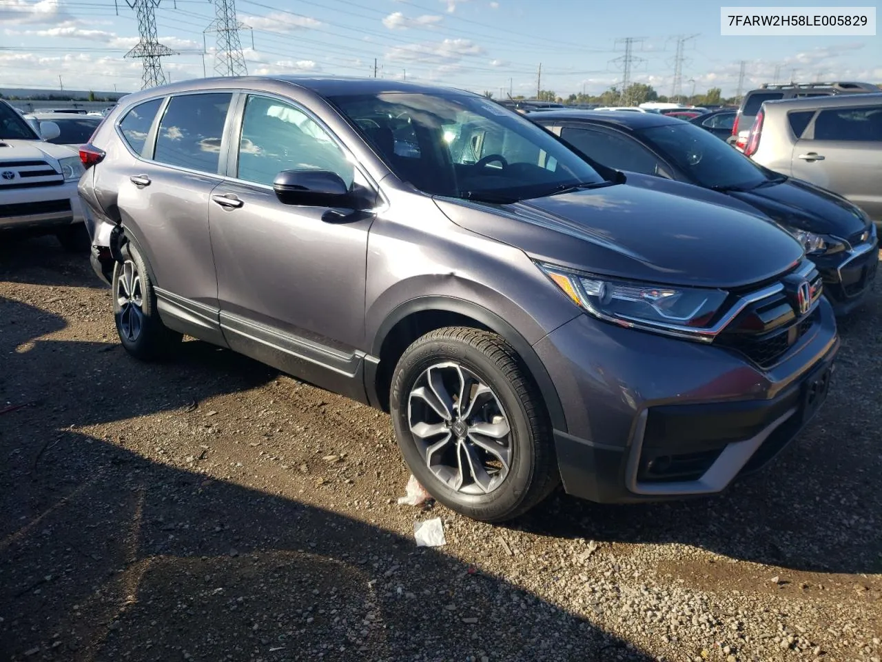 2020 Honda Cr-V Ex VIN: 7FARW2H58LE005829 Lot: 72982394