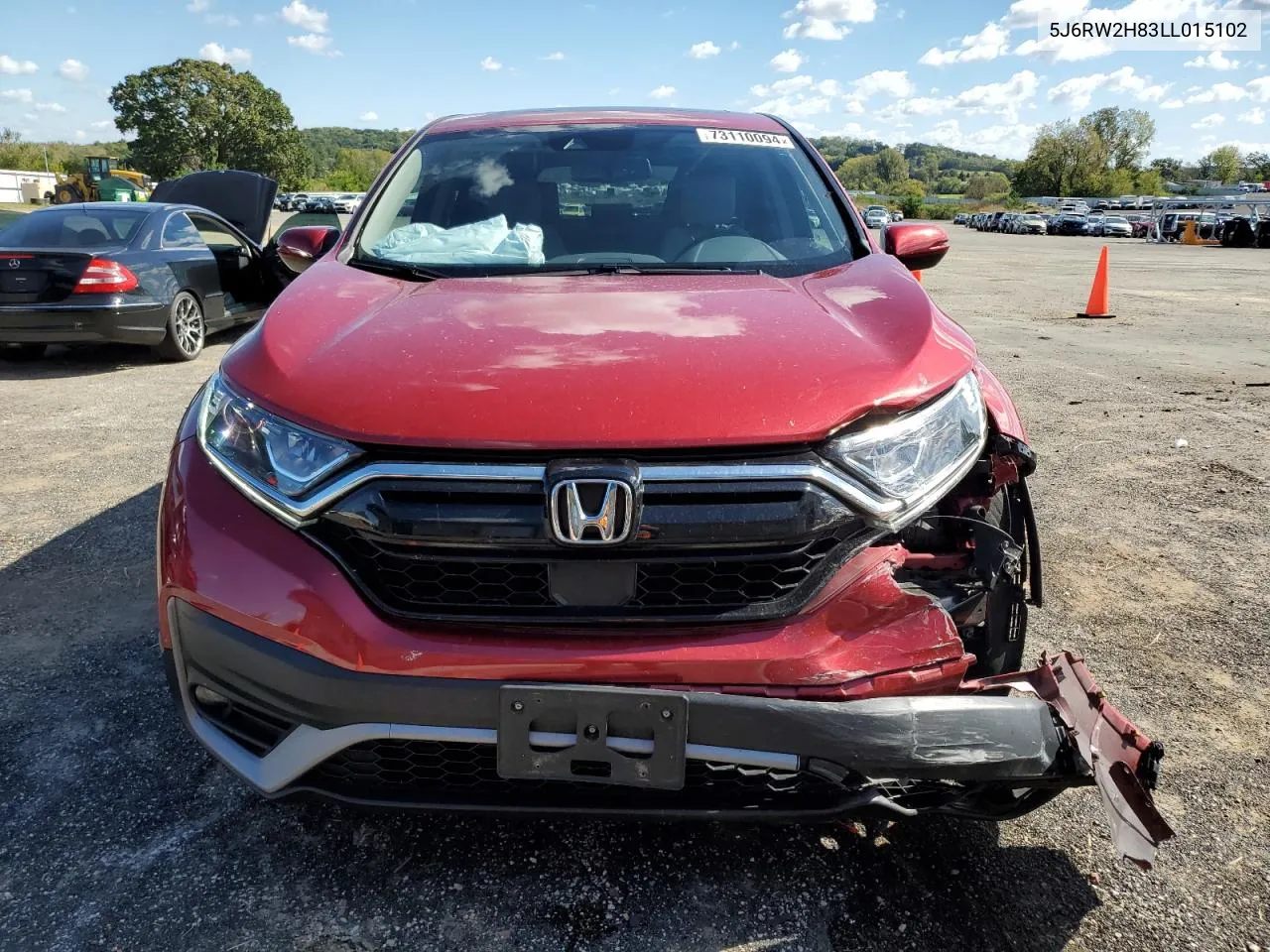 2020 Honda Cr-V Exl VIN: 5J6RW2H83LL015102 Lot: 73110094