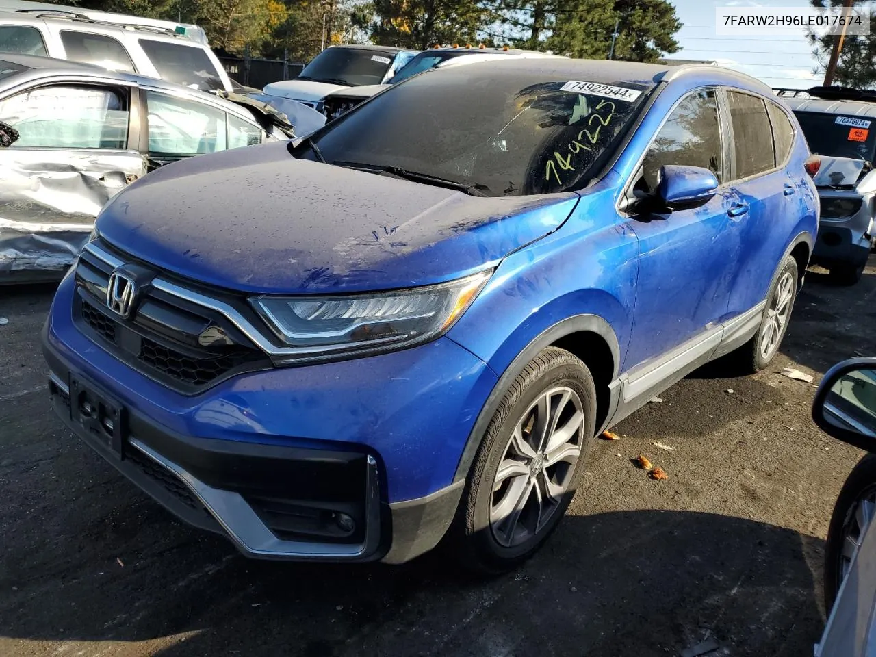 2020 Honda Cr-V Touring VIN: 7FARW2H96LE017674 Lot: 74922544