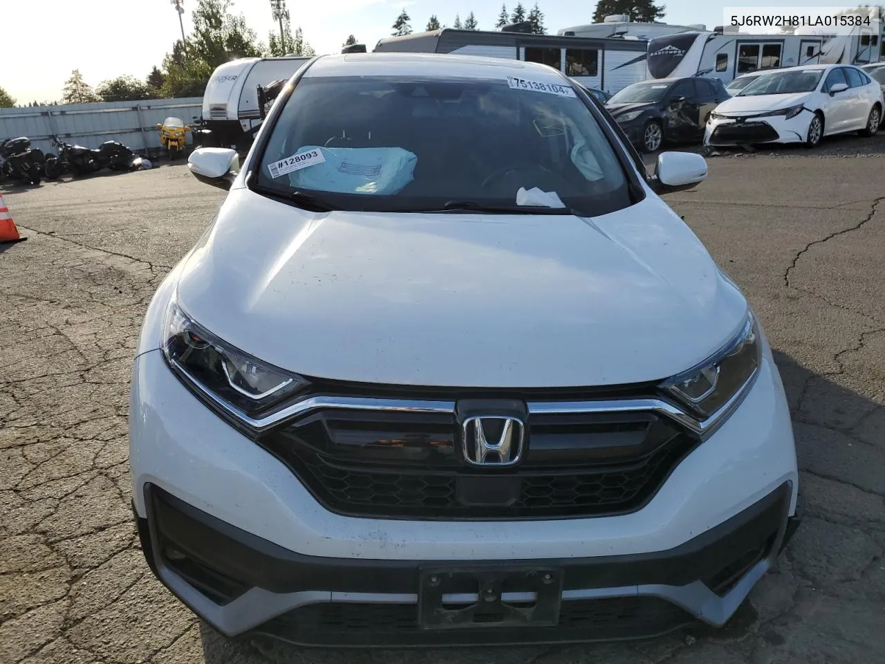 2020 Honda Cr-V Exl VIN: 5J6RW2H81LA015384 Lot: 75138104