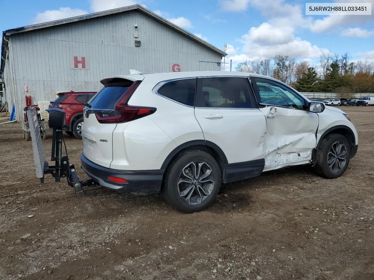 2020 Honda Cr-V Exl VIN: 5J6RW2H88LL033451 Lot: 76098354