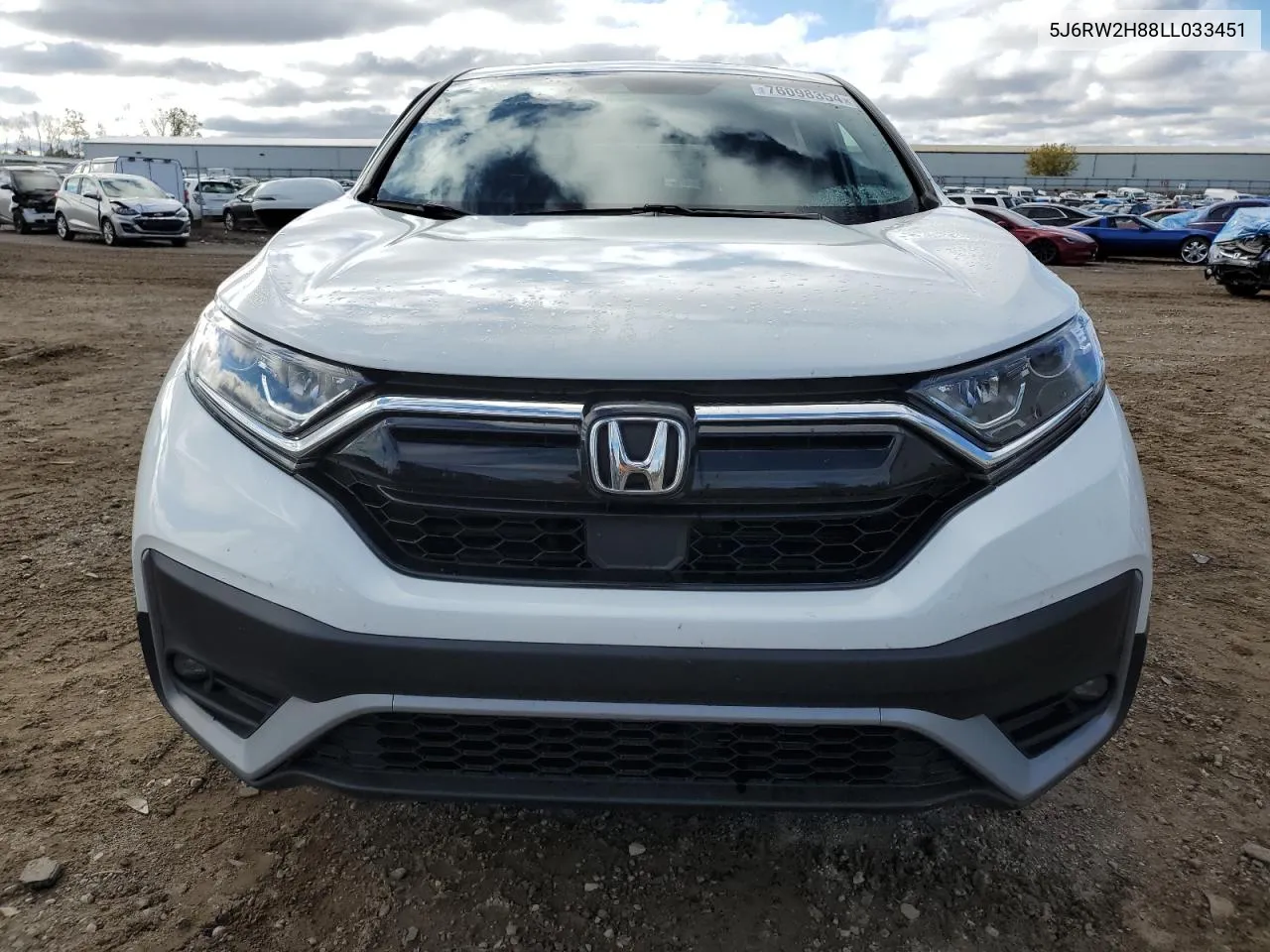 2020 Honda Cr-V Exl VIN: 5J6RW2H88LL033451 Lot: 76098354