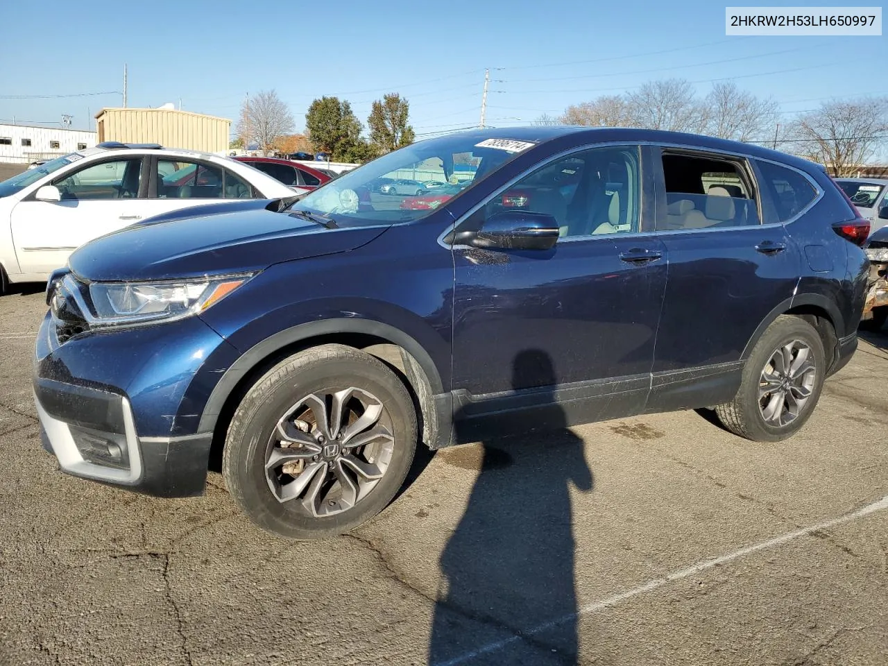 2020 Honda Cr-V Ex VIN: 2HKRW2H53LH650997 Lot: 78396714