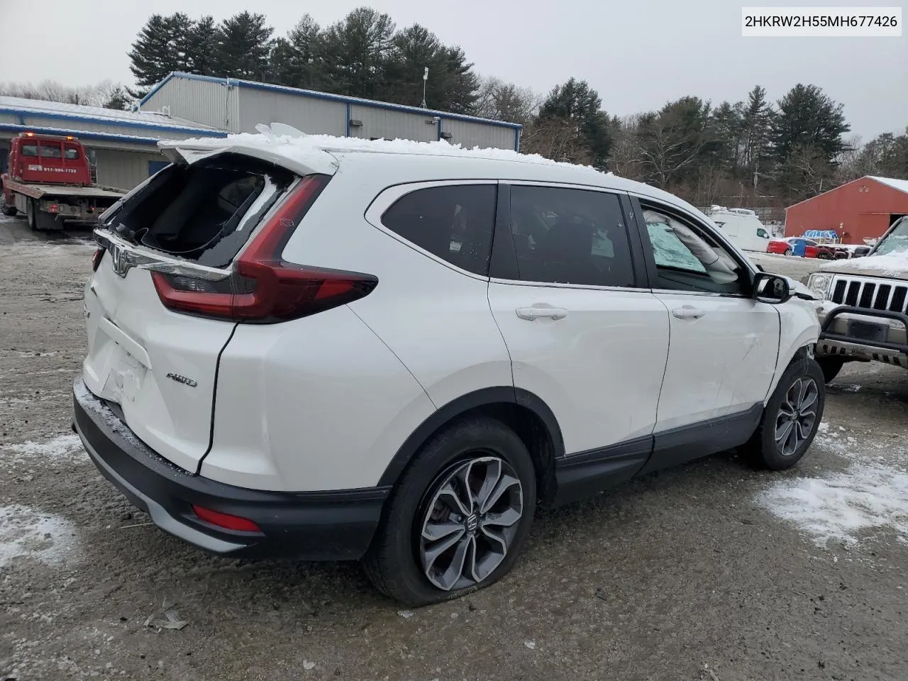 2021 Honda Cr-V Ex VIN: 2HKRW2H55MH677426 Lot: 38950624