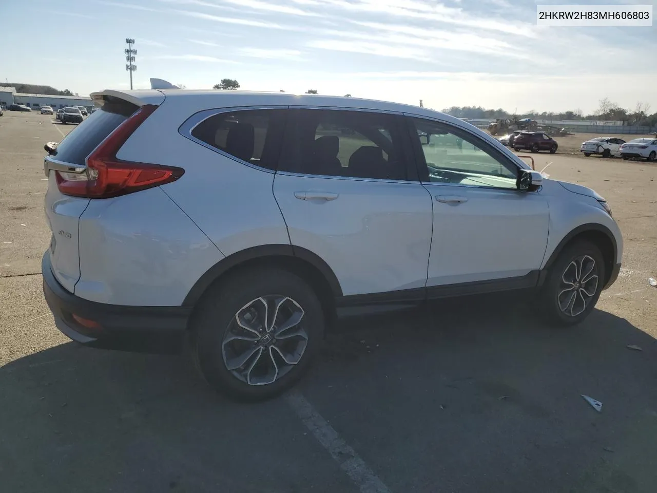 2021 Honda Cr-V Exl VIN: 2HKRW2H83MH606803 Lot: 41210554