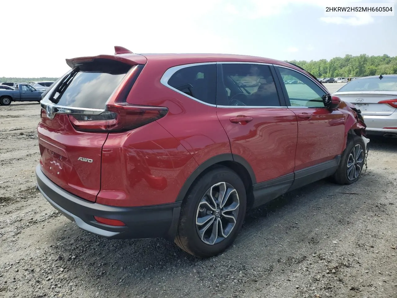 2021 Honda Cr-V Ex VIN: 2HKRW2H52MH660504 Lot: 53370324