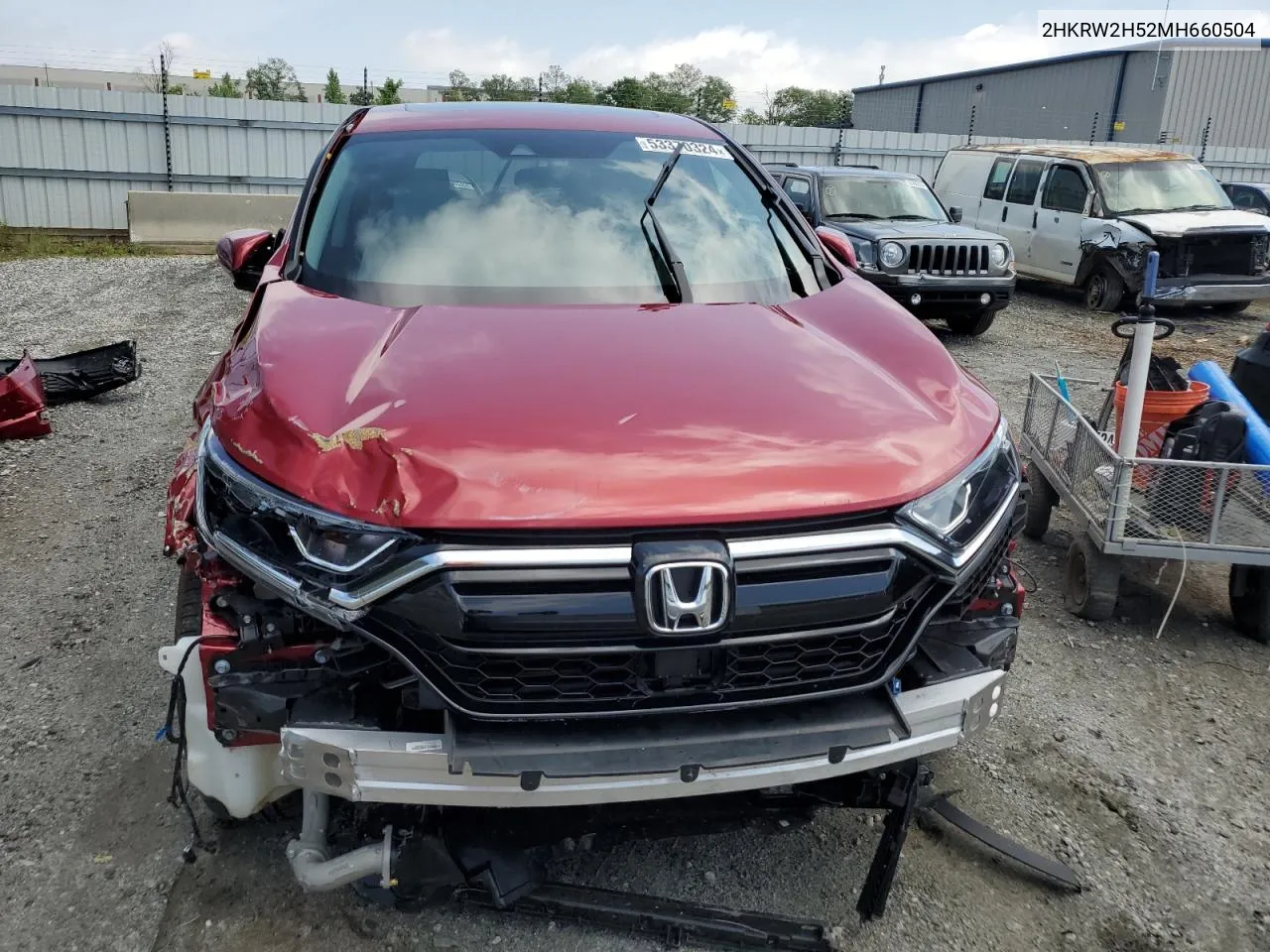 2021 Honda Cr-V Ex VIN: 2HKRW2H52MH660504 Lot: 53370324