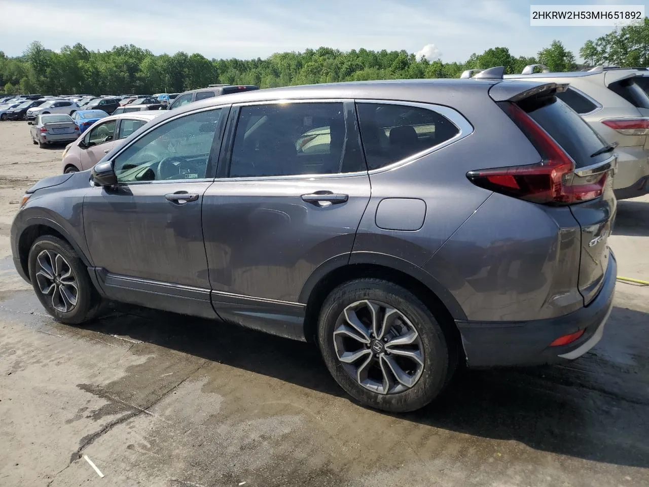 2021 Honda Cr-V Ex VIN: 2HKRW2H53MH651892 Lot: 55513604