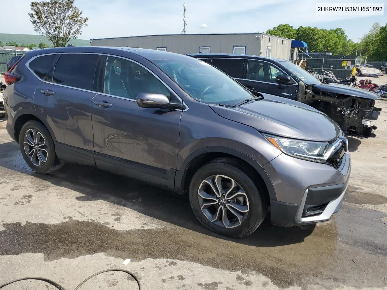 2021 Honda Cr-V Ex VIN: 2HKRW2H53MH651892 Lot: 55513604