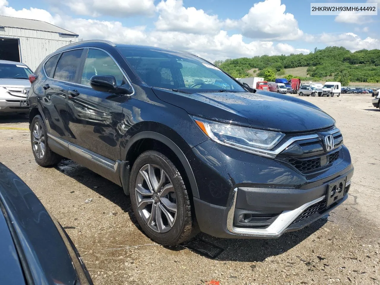 2021 Honda Cr-V Touring VIN: 2HKRW2H93MH644492 Lot: 56393204