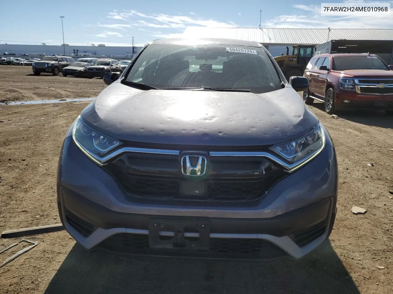 2021 Honda Cr-V Lx VIN: 7FARW2H24ME010968 Lot: 60426174