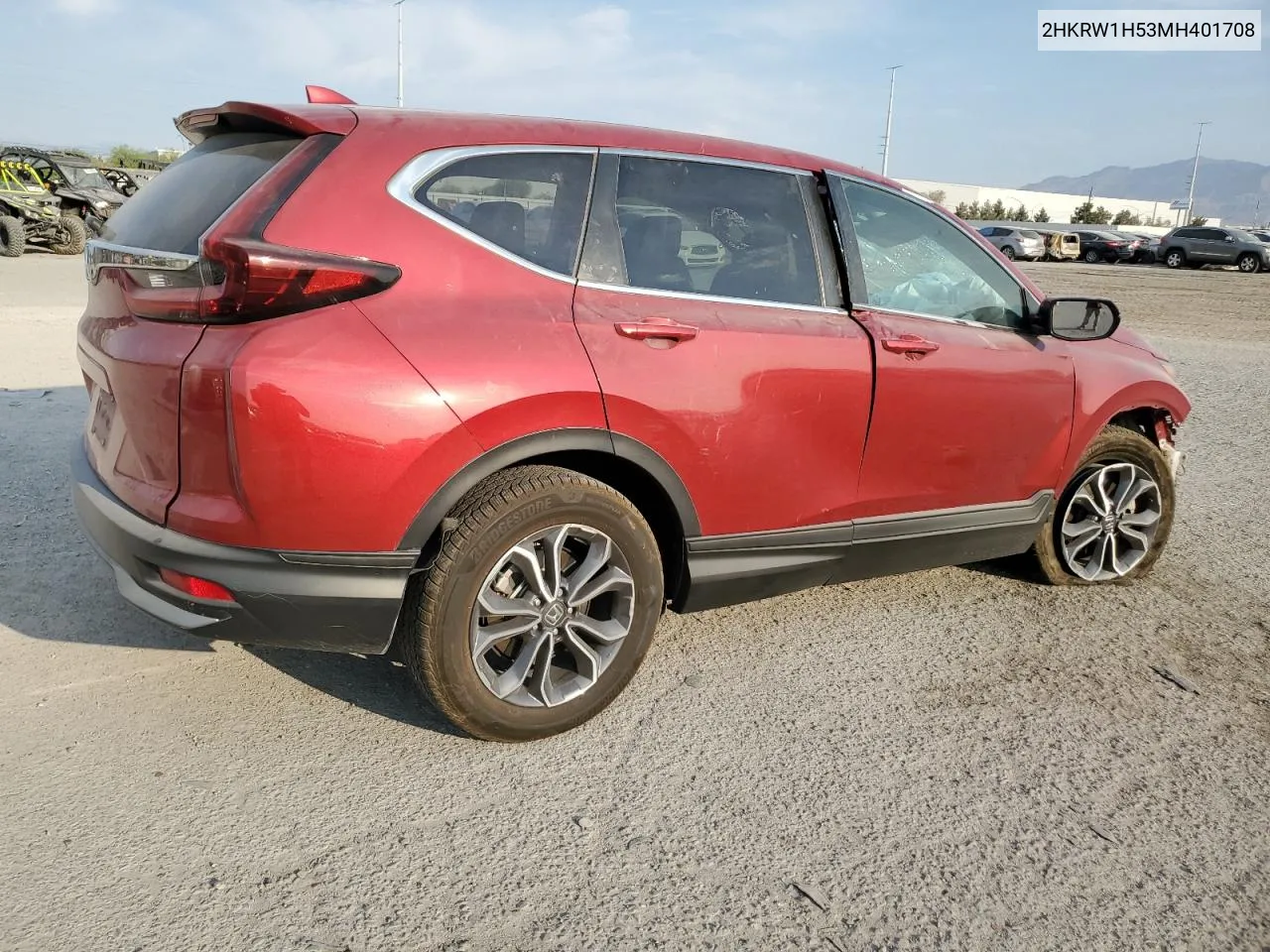 2021 Honda Cr-V Ex VIN: 2HKRW1H53MH401708 Lot: 62961704