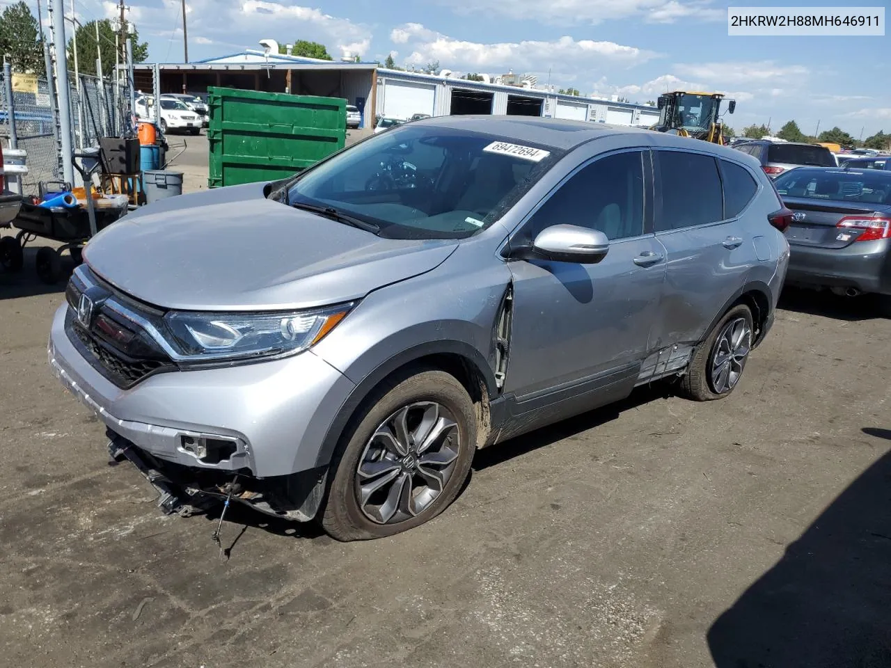 2021 Honda Cr-V Exl VIN: 2HKRW2H88MH646911 Lot: 69472694