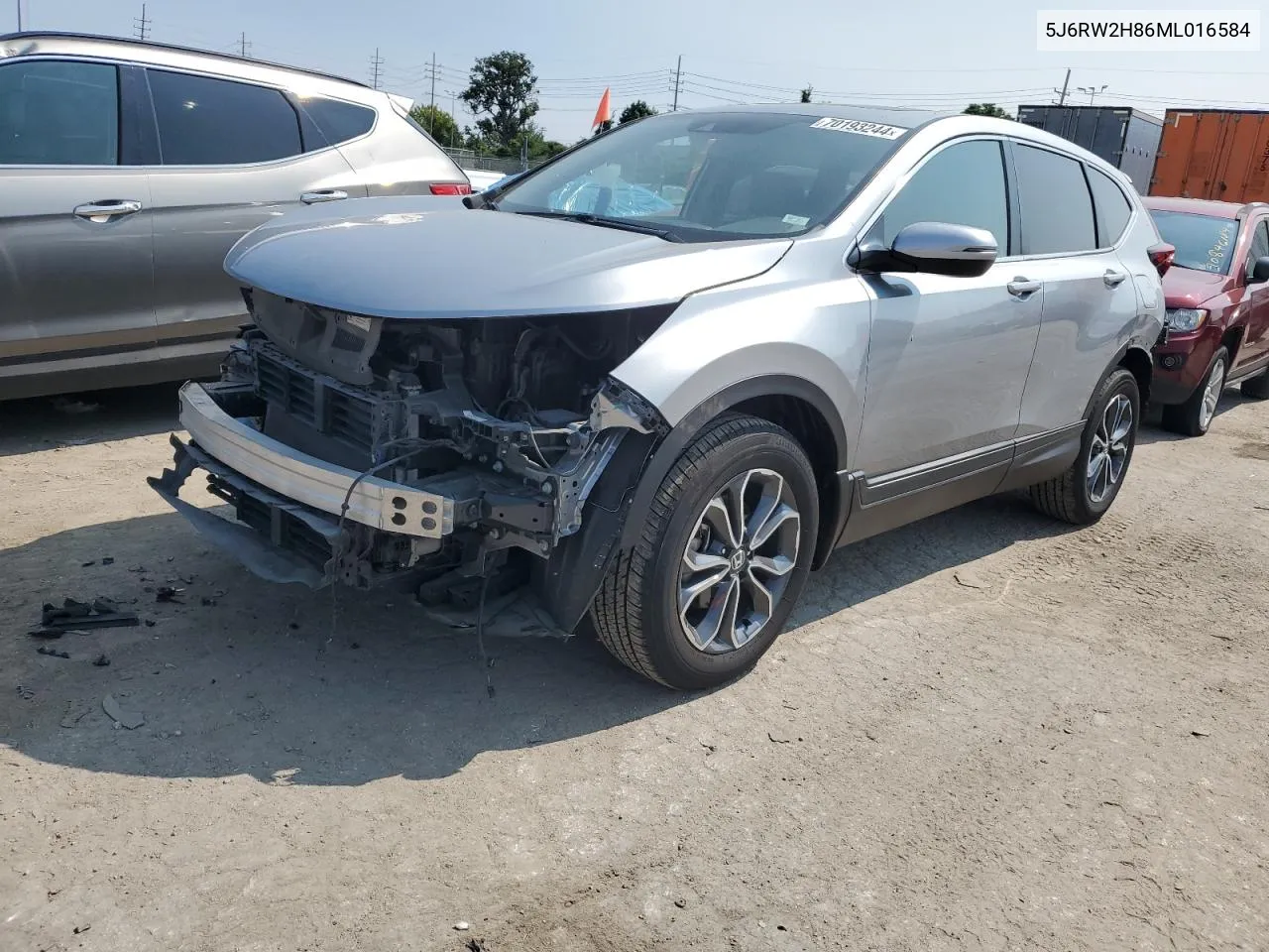 5J6RW2H86ML016584 2021 Honda Cr-V Exl