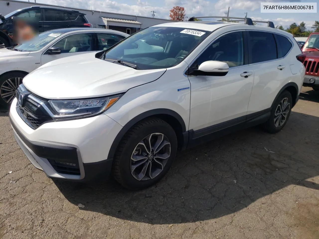 2021 Honda Cr-V Exl VIN: 7FART6H86ME006781 Lot: 70616334