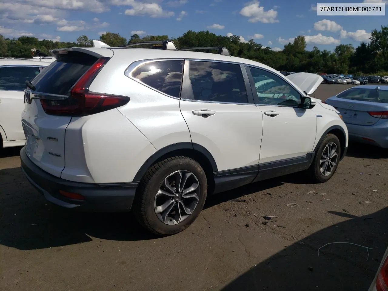 2021 Honda Cr-V Exl VIN: 7FART6H86ME006781 Lot: 70616334