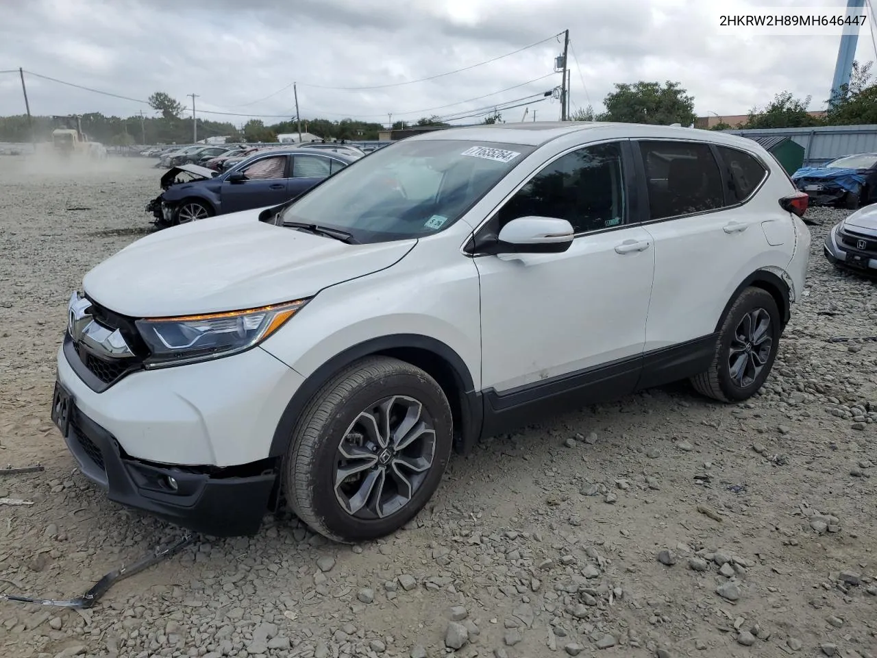 2021 Honda Cr-V Exl VIN: 2HKRW2H89MH646447 Lot: 71635264