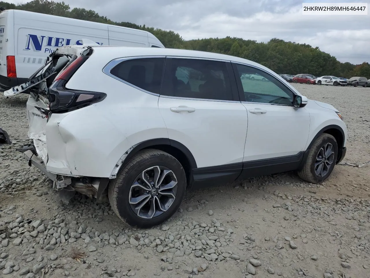 2021 Honda Cr-V Exl VIN: 2HKRW2H89MH646447 Lot: 71635264