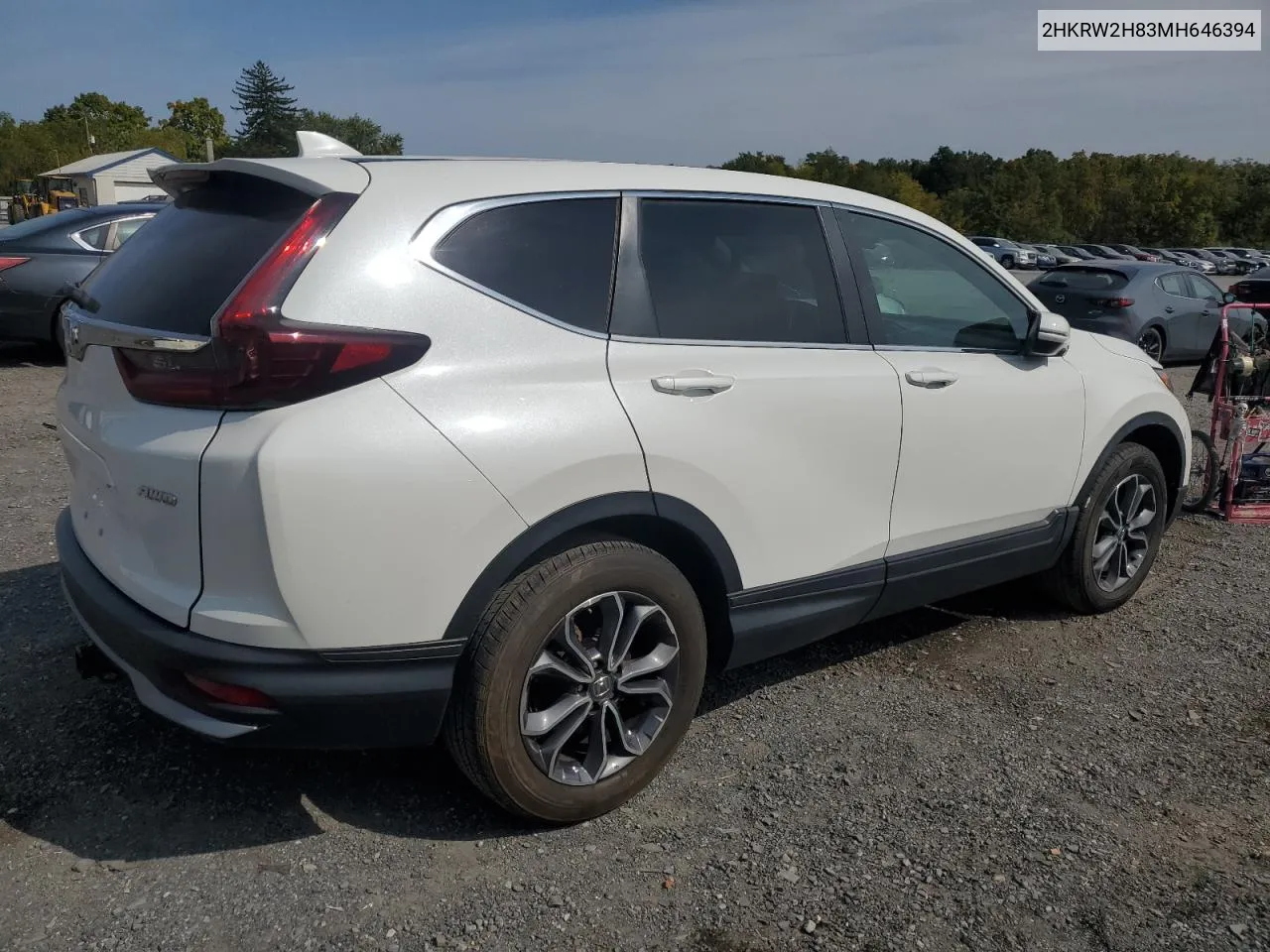 2021 Honda Cr-V Exl VIN: 2HKRW2H83MH646394 Lot: 71653524