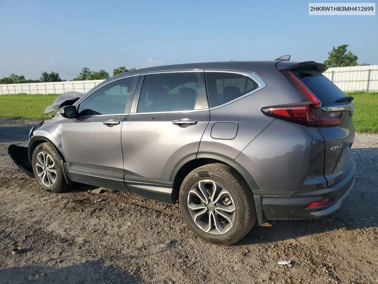 2021 Honda Cr-V Exl VIN: 2HKRW1H83MH412699 Lot: 71709044