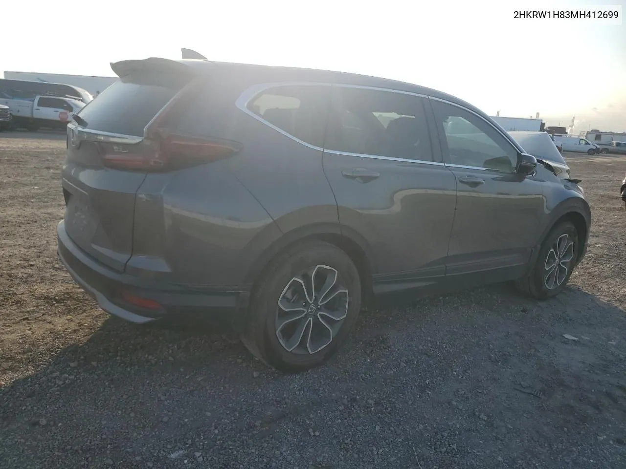 2021 Honda Cr-V Exl VIN: 2HKRW1H83MH412699 Lot: 71709044