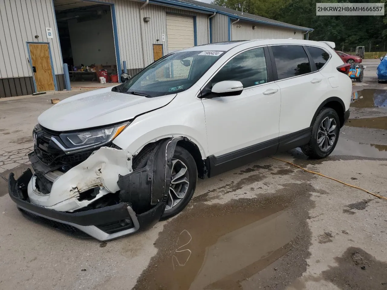 2021 Honda Cr-V Exl VIN: 2HKRW2H86MH666557 Lot: 71966424