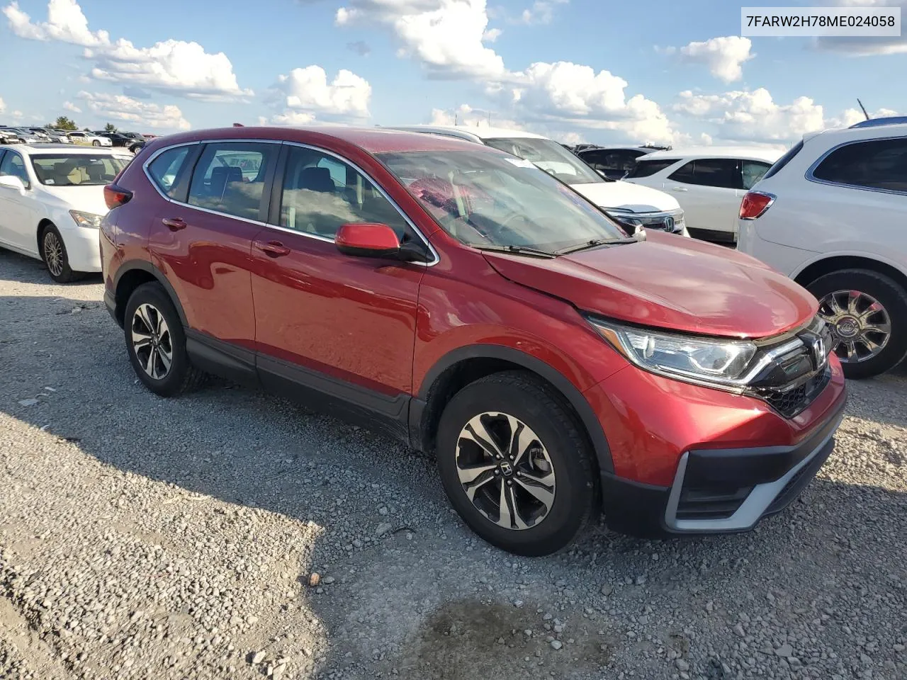 2021 Honda Cr-V Se VIN: 7FARW2H78ME024058 Lot: 72192694