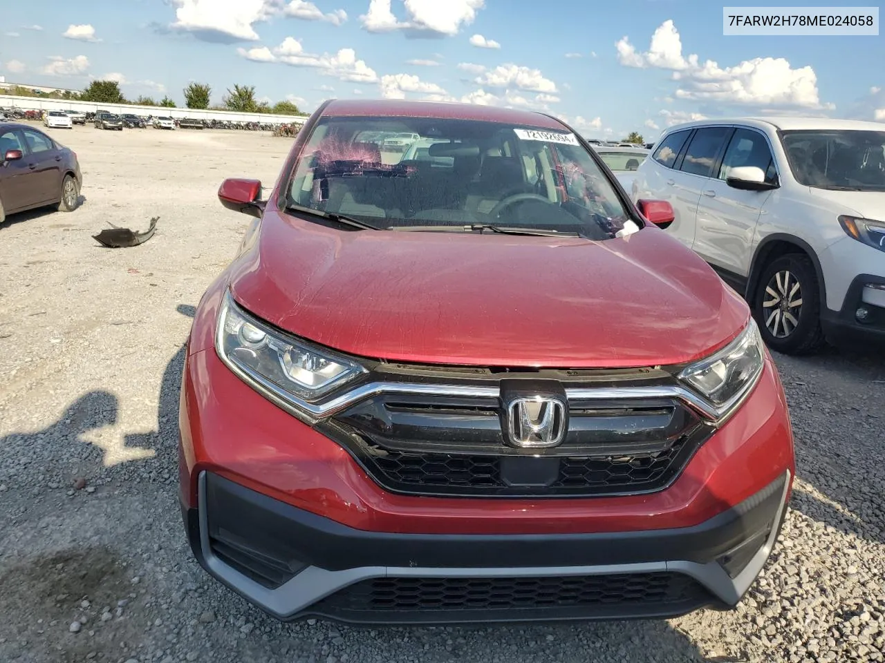 7FARW2H78ME024058 2021 Honda Cr-V Se