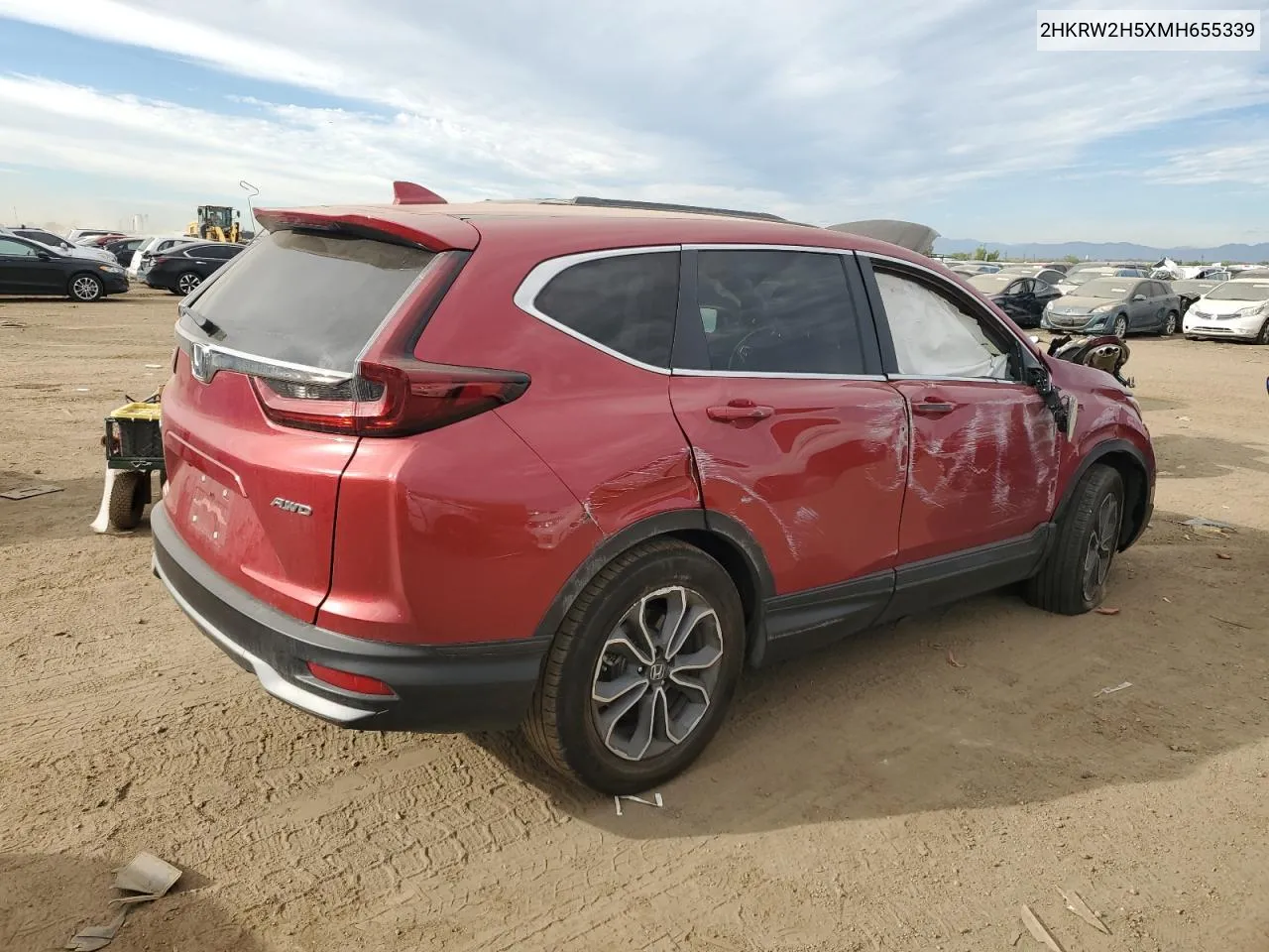 2021 Honda Cr-V Ex VIN: 2HKRW2H5XMH655339 Lot: 72240674