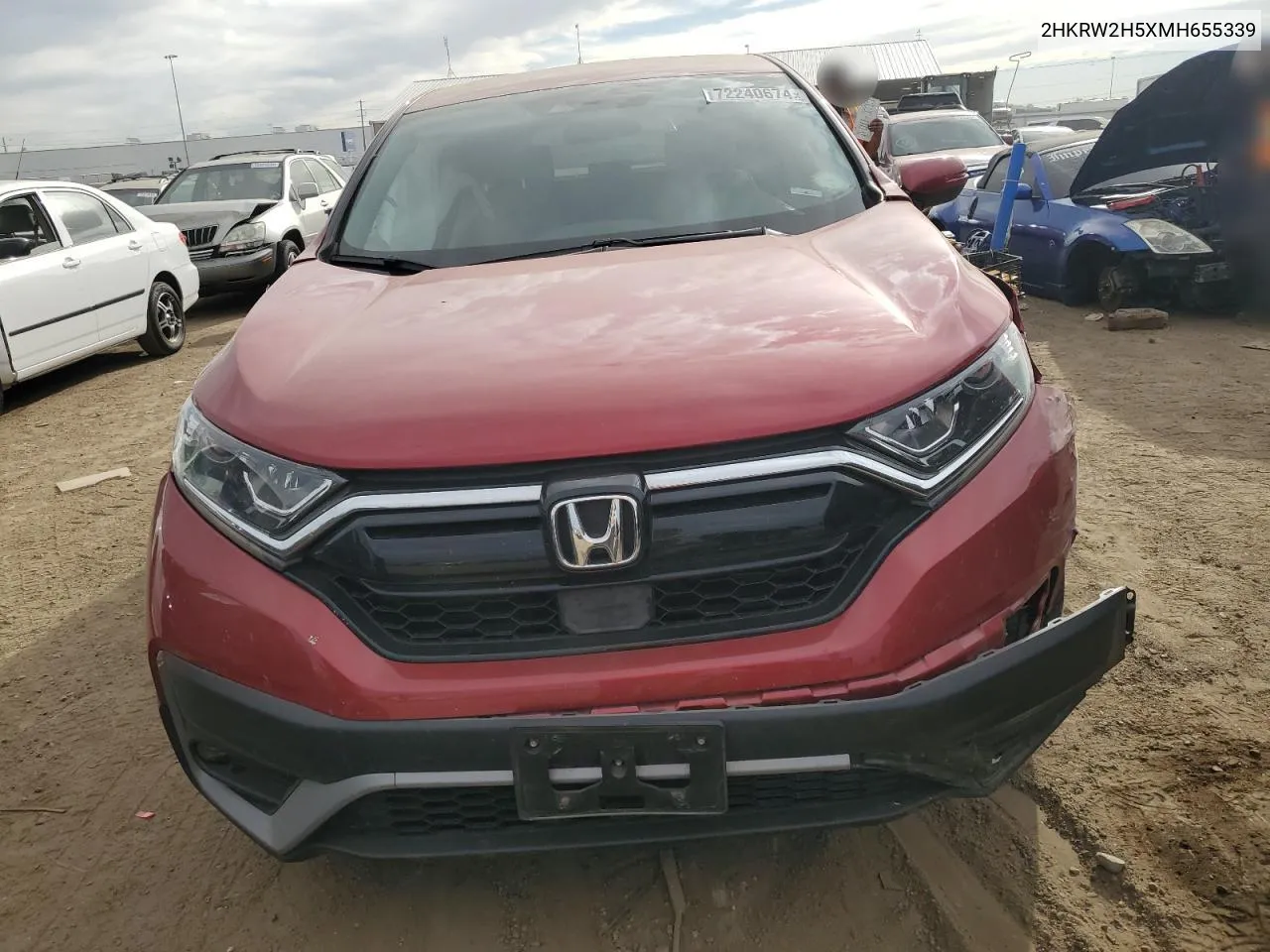 2021 Honda Cr-V Ex VIN: 2HKRW2H5XMH655339 Lot: 72240674