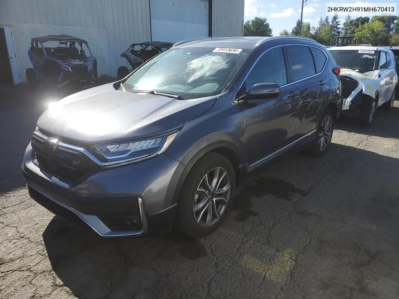 2021 Honda Cr-V Touring VIN: 2HKRW2H91MH670413 Lot: 72413034