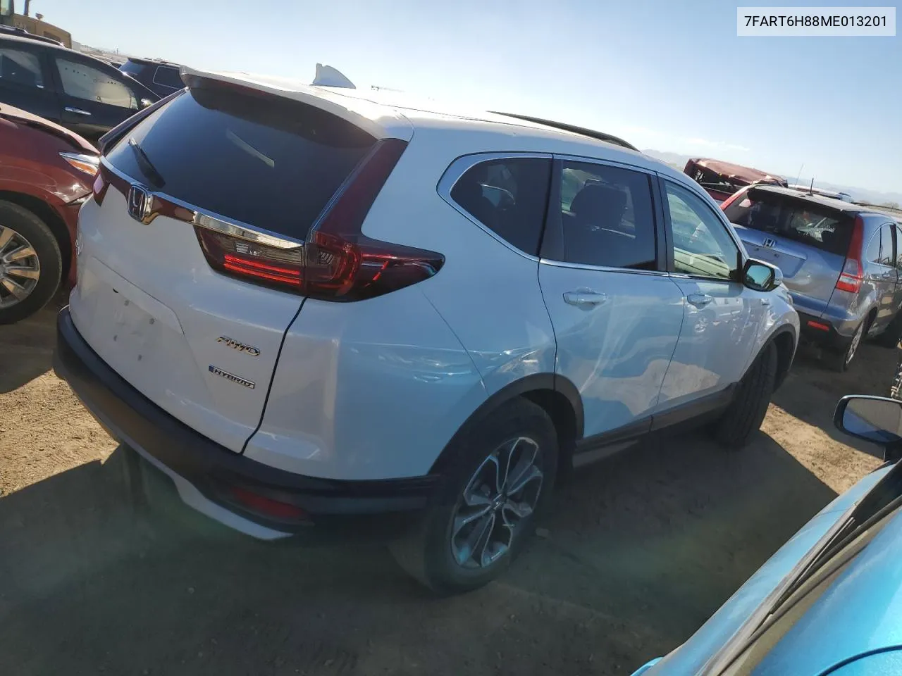 2021 Honda Cr-V Exl VIN: 7FART6H88ME013201 Lot: 72954514