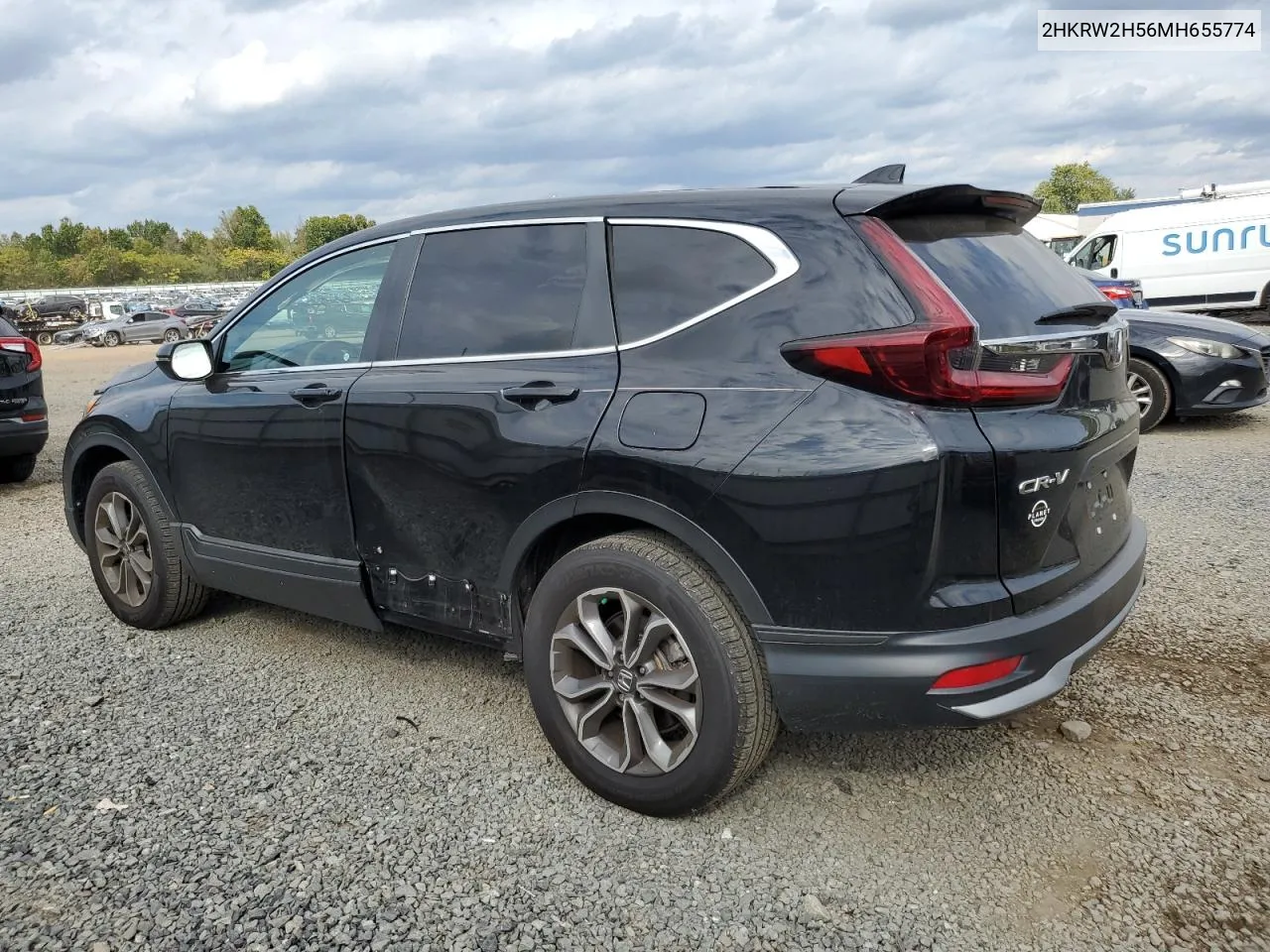 2021 Honda Cr-V Ex VIN: 2HKRW2H56MH655774 Lot: 74397294