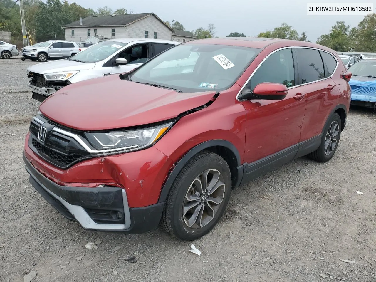 2021 Honda Cr-V Ex VIN: 2HKRW2H57MH613582 Lot: 74735794