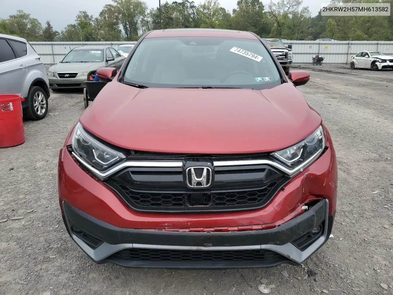 2021 Honda Cr-V Ex VIN: 2HKRW2H57MH613582 Lot: 74735794