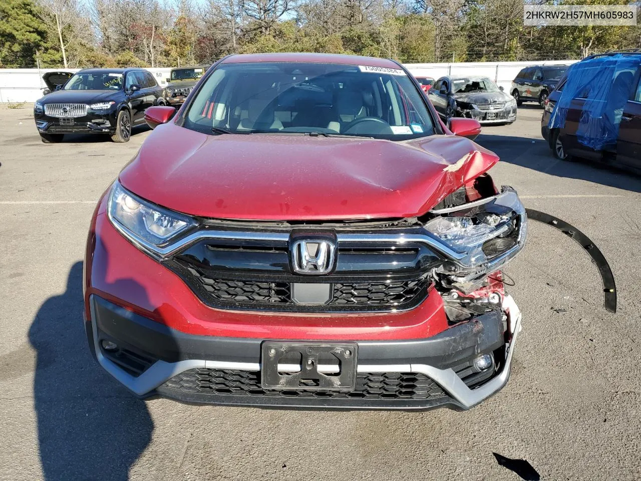 2021 Honda Cr-V Ex VIN: 2HKRW2H57MH605983 Lot: 75005384