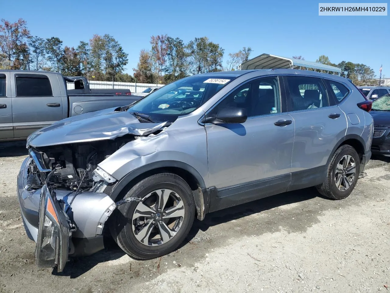 2021 Honda Cr-V Lx VIN: 2HKRW1H26MH410229 Lot: 76296154