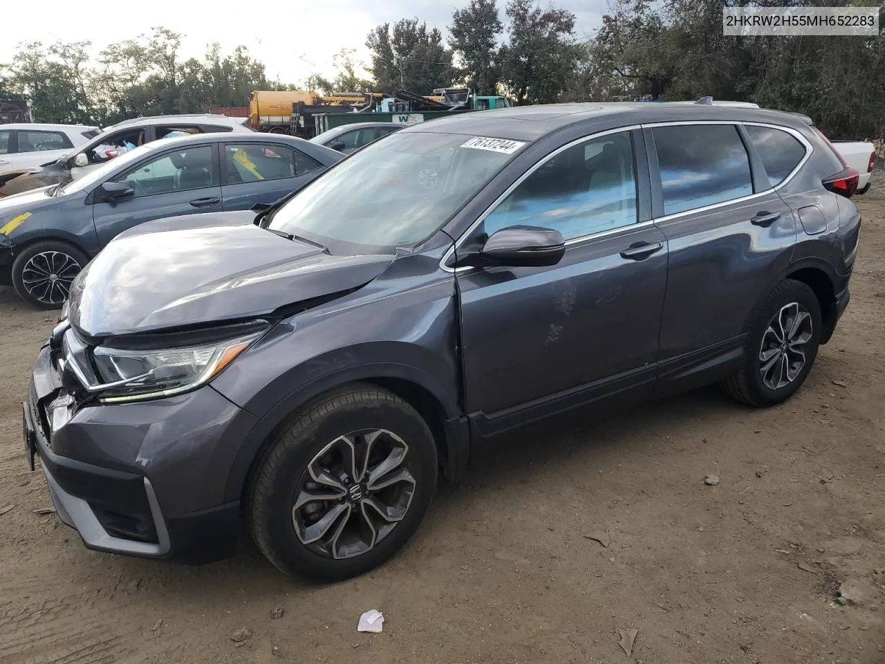 2021 Honda Cr-V Ex VIN: 2HKRW2H55MH652283 Lot: 76873614