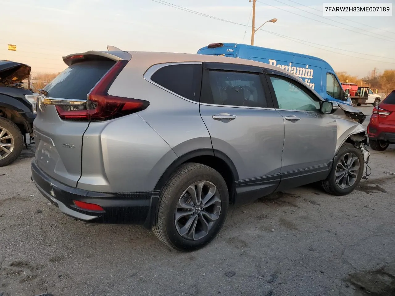 2021 Honda Cr-V Exl VIN: 7FARW2H83ME007189 Lot: 77887124