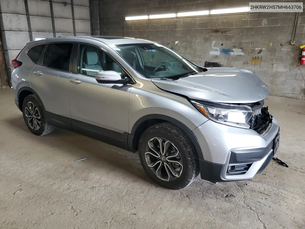 2021 Honda Cr-V Ex VIN: 2HKRW2H57MH663706 Lot: 77951674