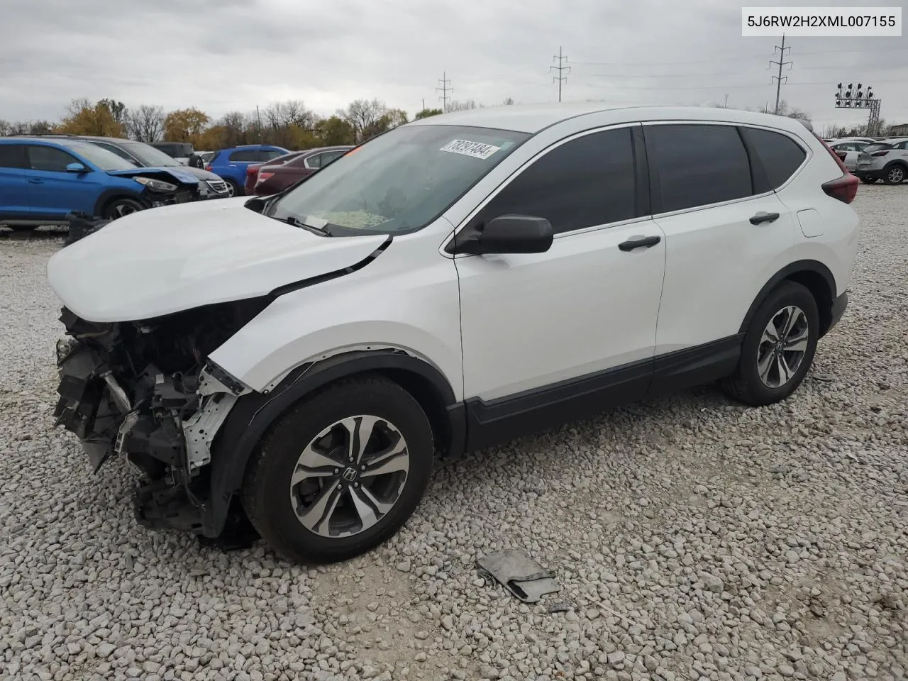 2021 Honda Cr-V Lx VIN: 5J6RW2H2XML007155 Lot: 78297484